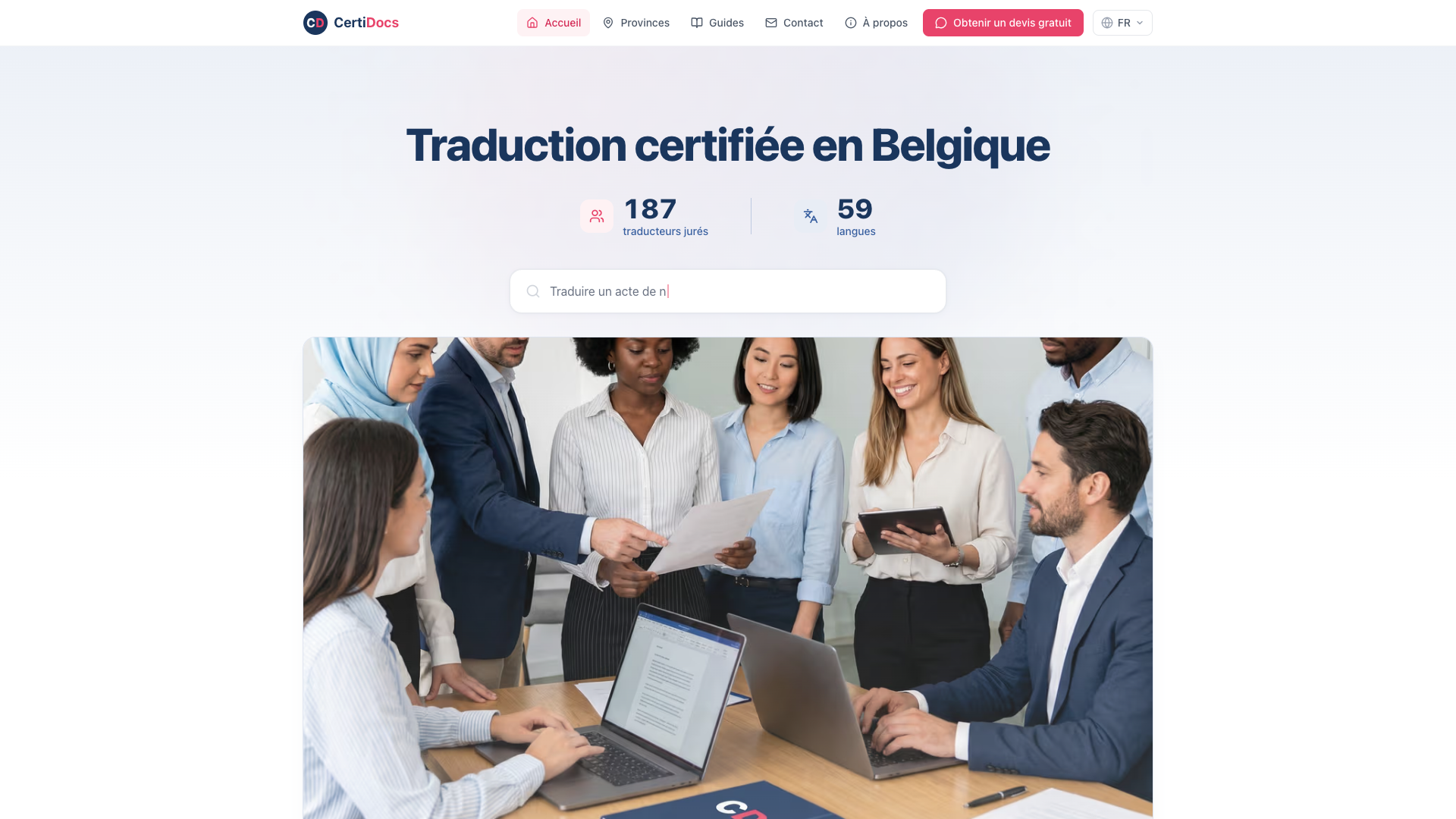 CertiDocs - plateforme de traductions certifiées par traducteurs jurés en Belgique