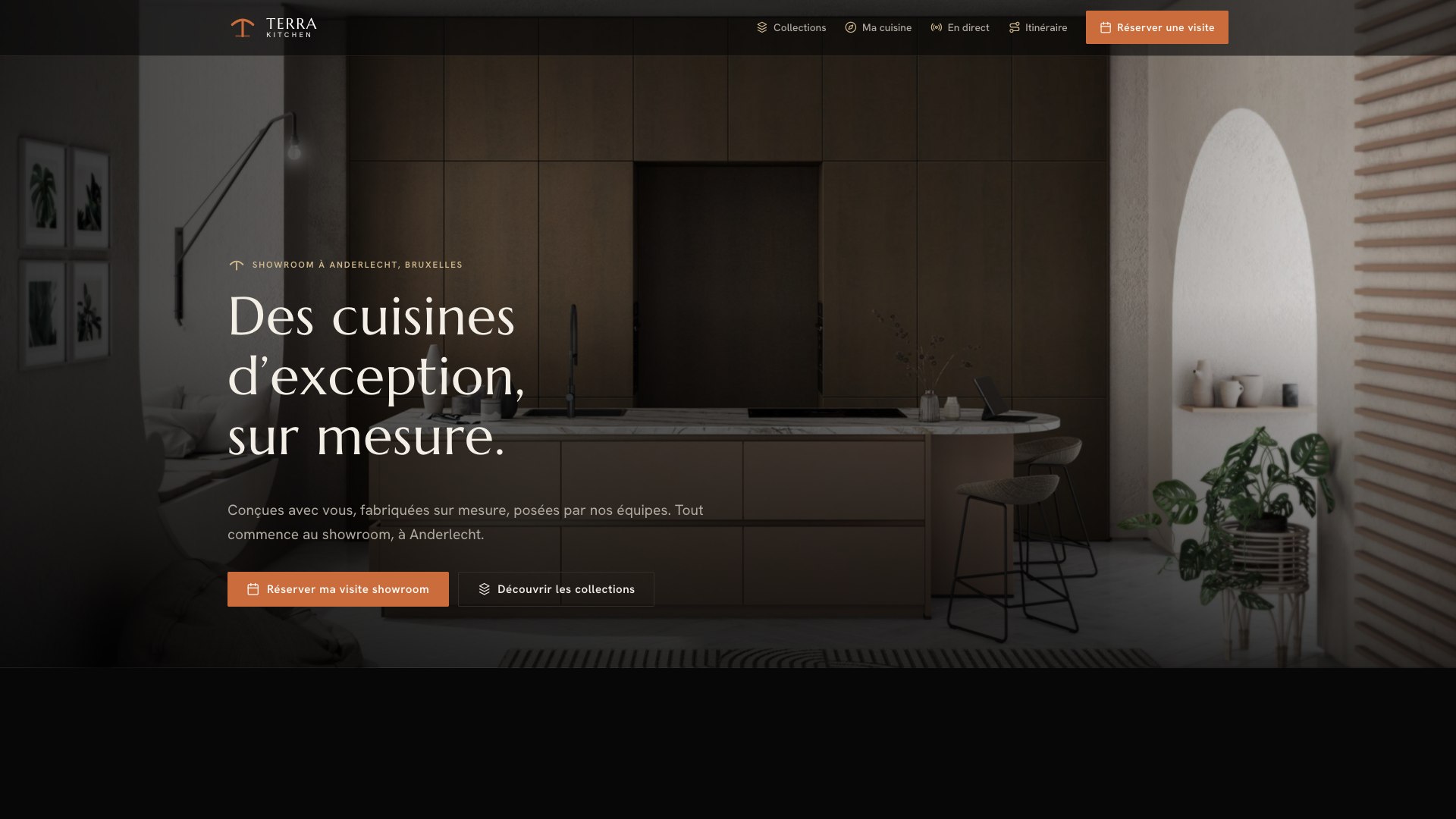 Terra Kitchen - site de cuisines sur mesure avec showroom privé à Anderlecht